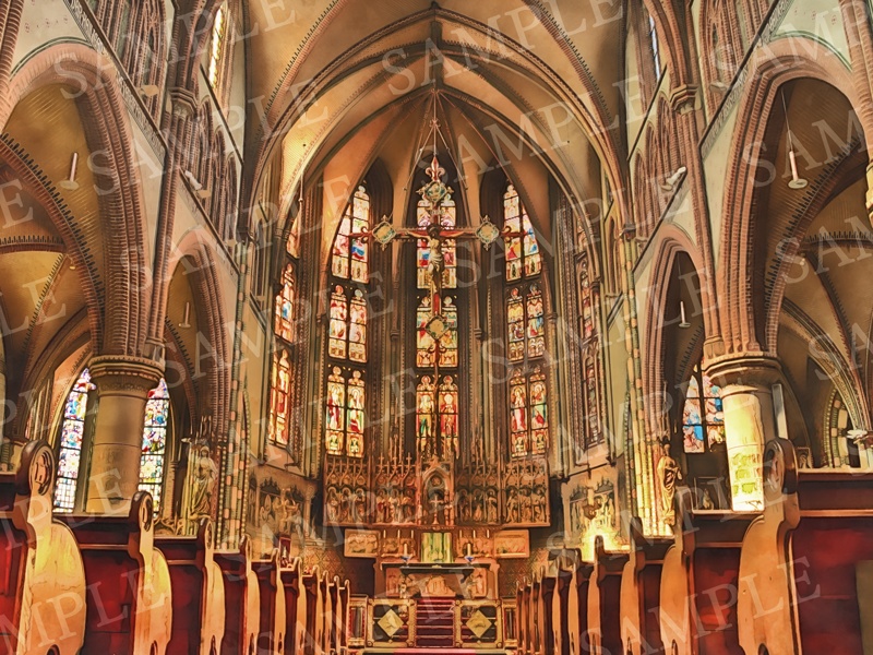 背景イラスト素材【教会②】