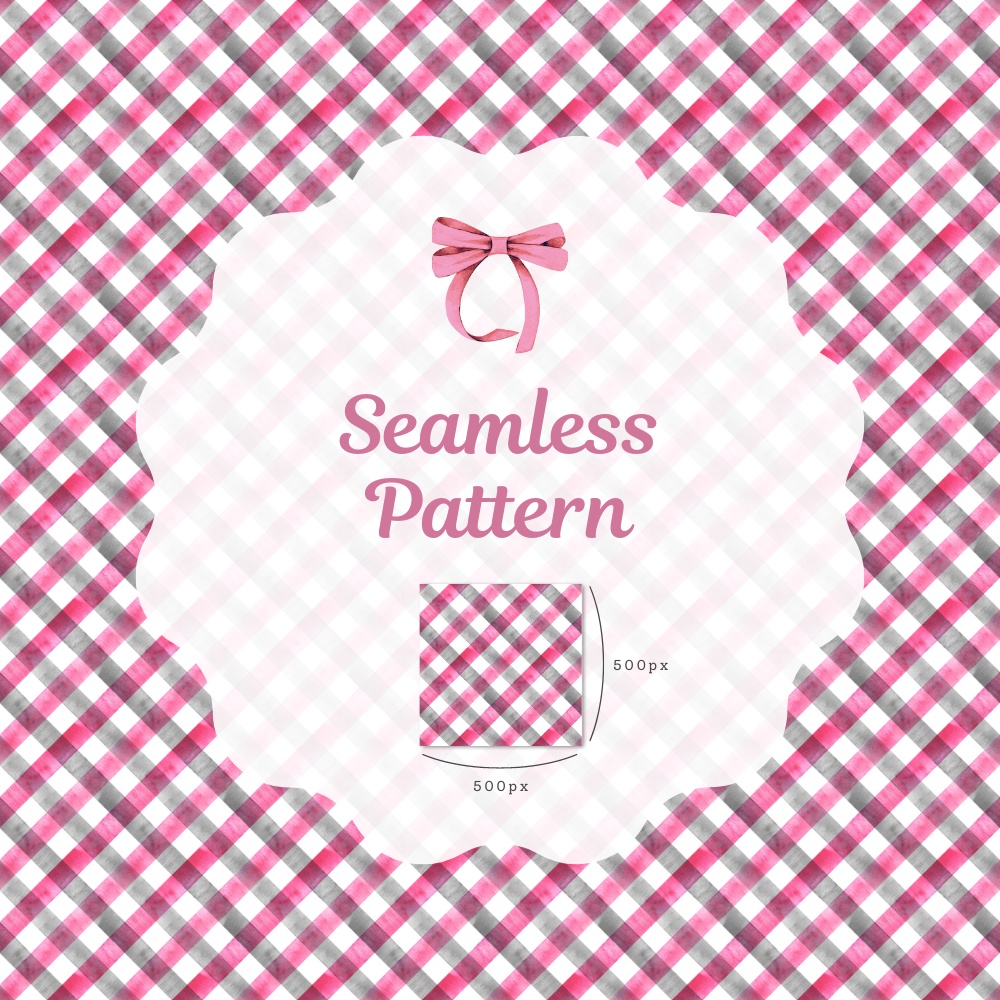 シームレスパターン素材 10枚【チェック①】