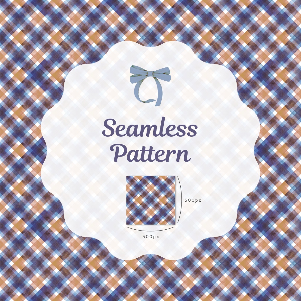 シームレスパターン素材 10枚【チェック①】