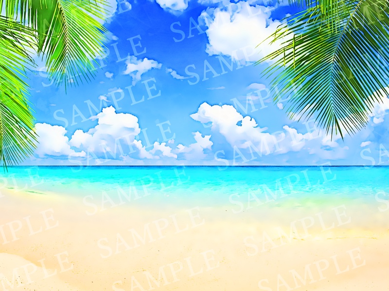 背景イラスト素材【海①】