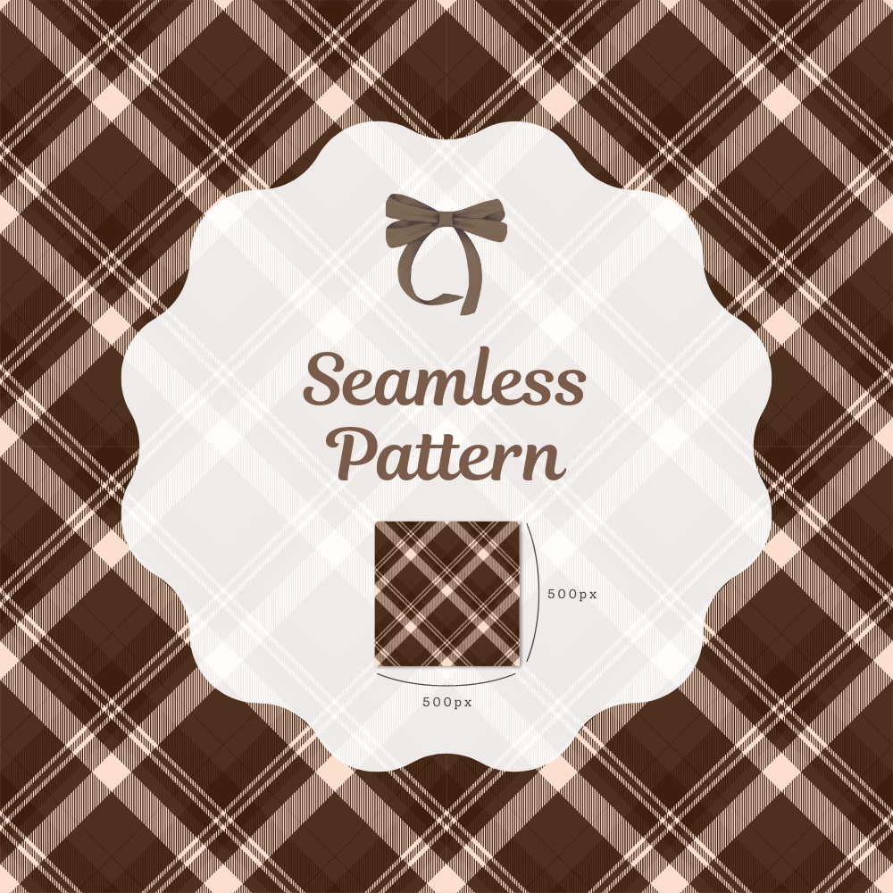 シームレスパターン素材 10枚【チェック②】