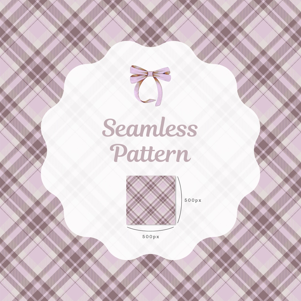 シームレスパターン素材 10枚【チェック②】