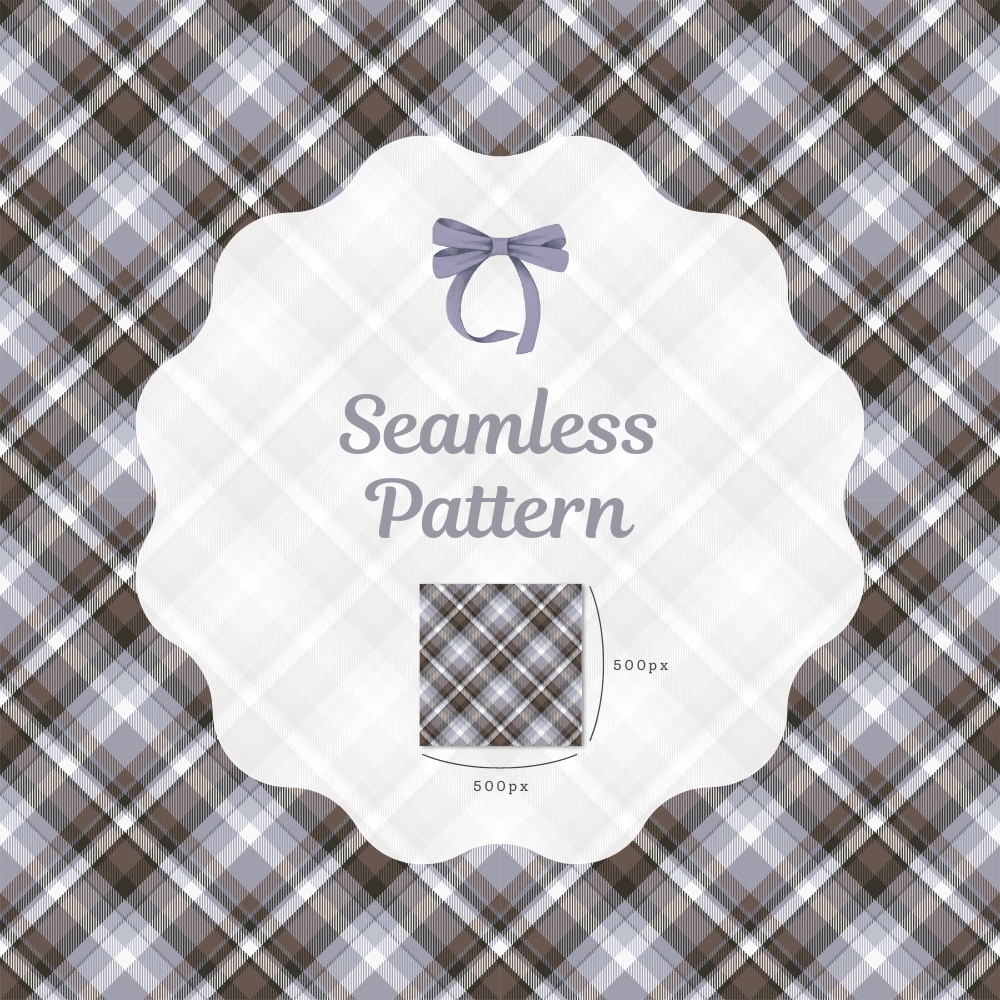 シームレスパターン素材 10枚【チェック②】