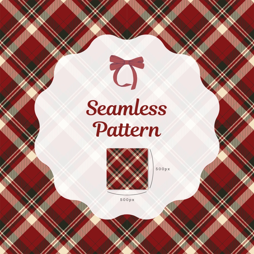 シームレスパターン素材 10枚【チェック②】