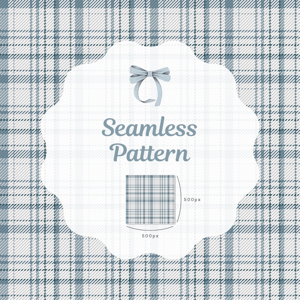 シームレスパターン素材 10枚【チェック②】