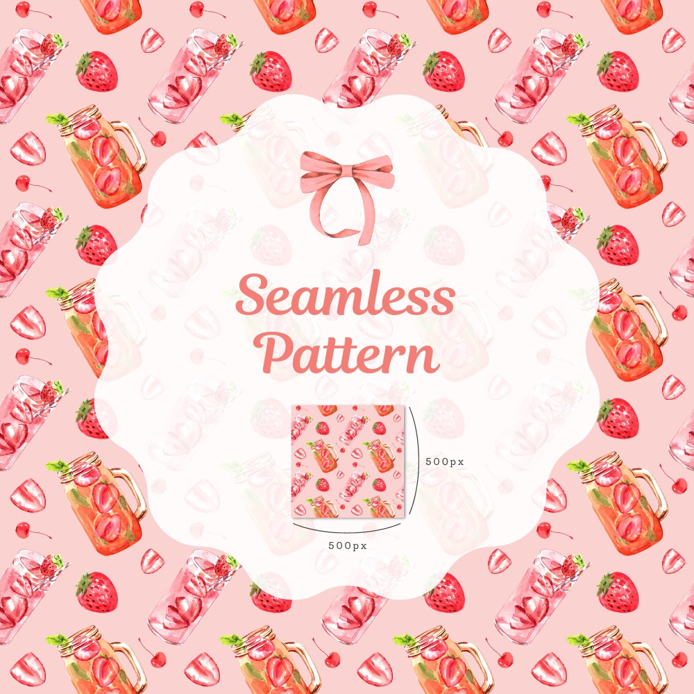 シームレスパターン素材 10枚【カフェ①】