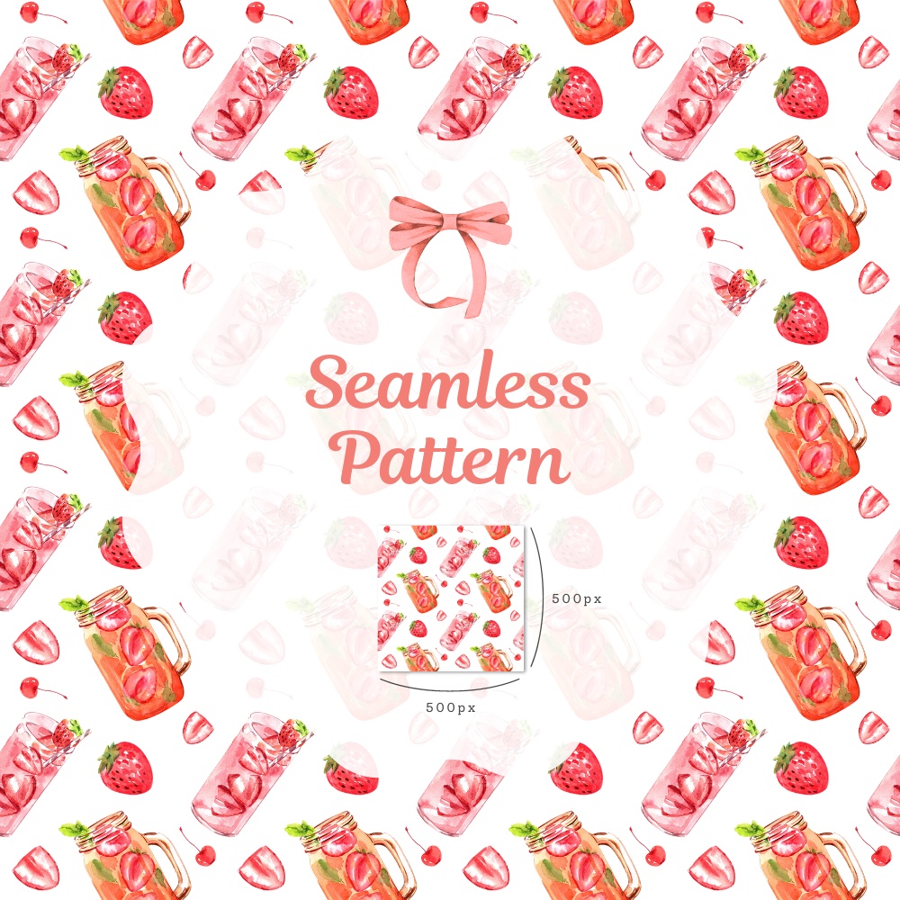 シームレスパターン素材 10枚【カフェ①】