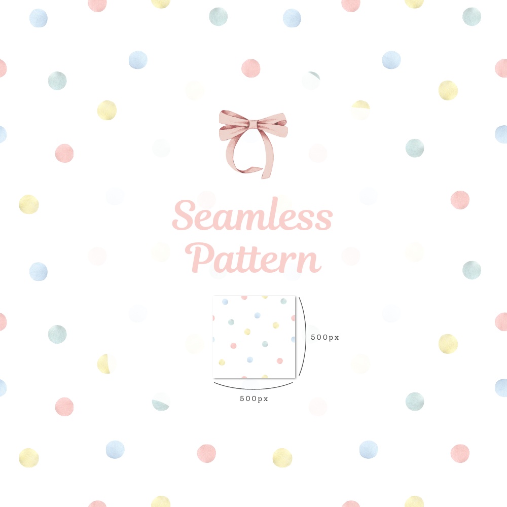 シームレスパターン素材 10枚【ドット①】