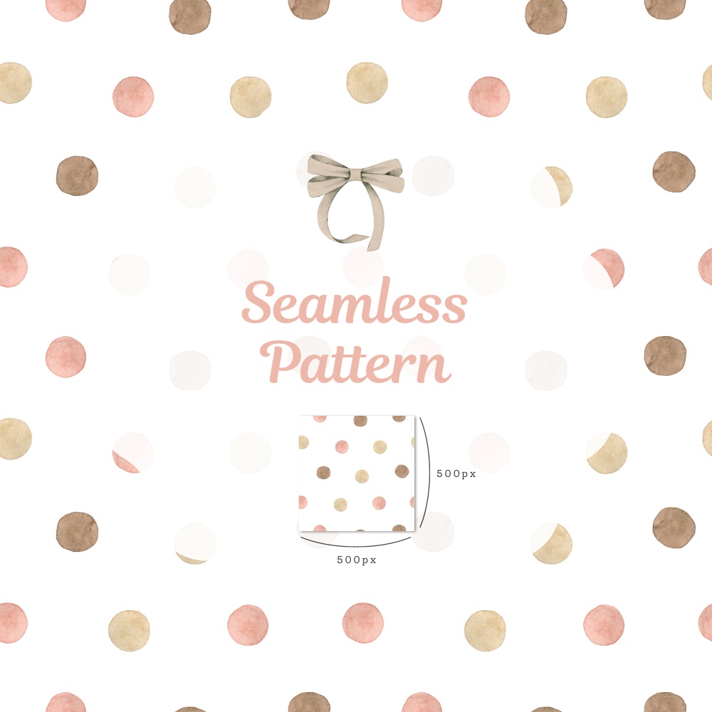 シームレスパターン素材 10枚【ドット①】