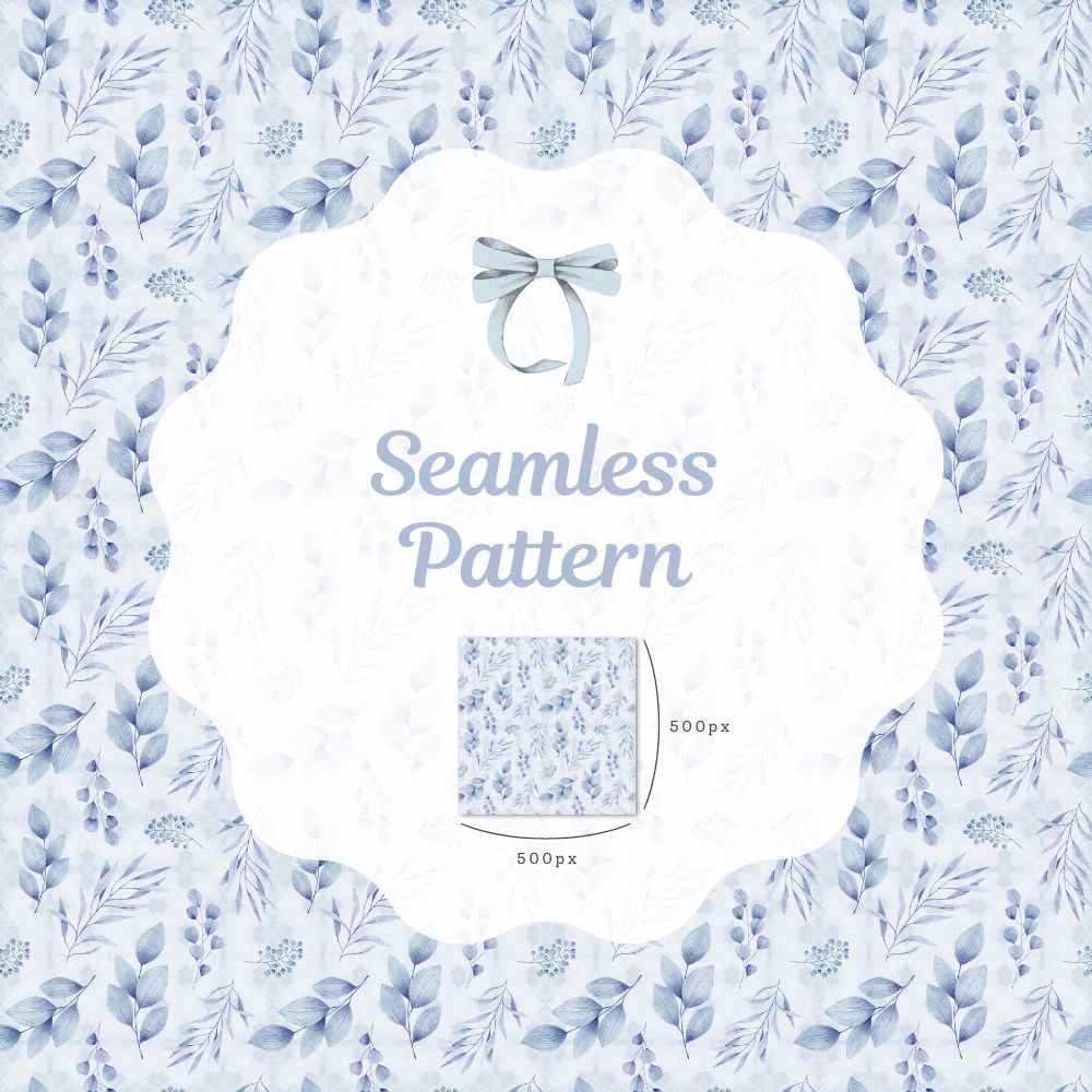 シームレスパターン素材 10枚【ボタニカル①】