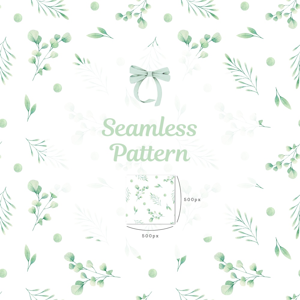 シームレスパターン素材 10枚【ボタニカル①】