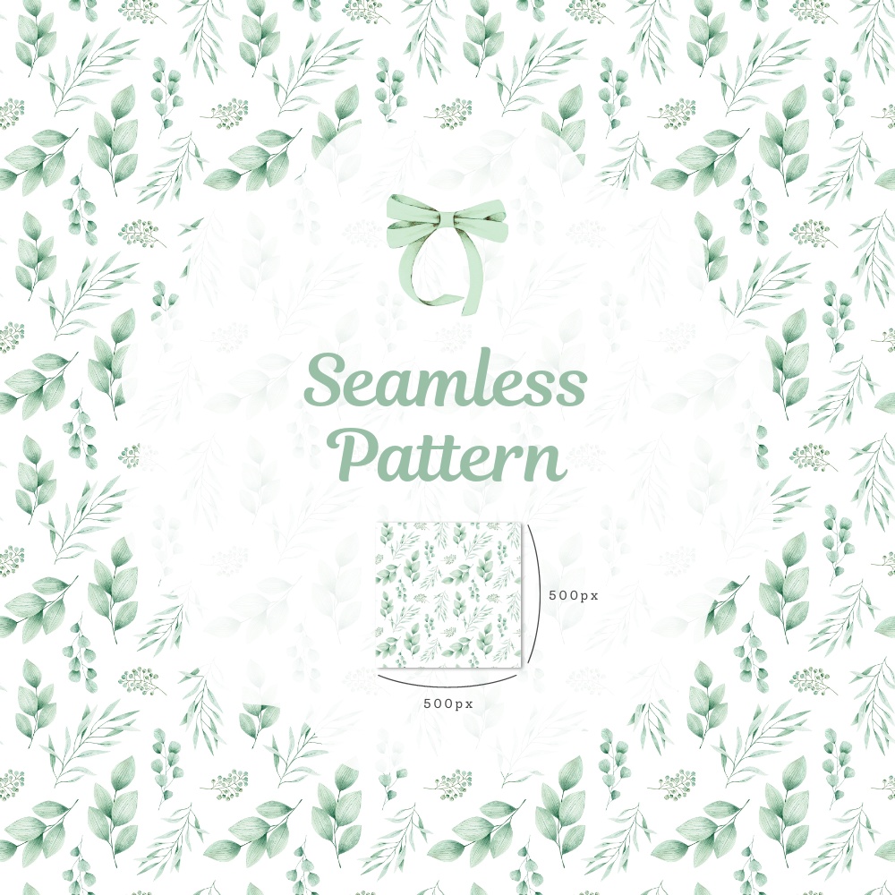 シームレスパターン素材 10枚【ボタニカル①】