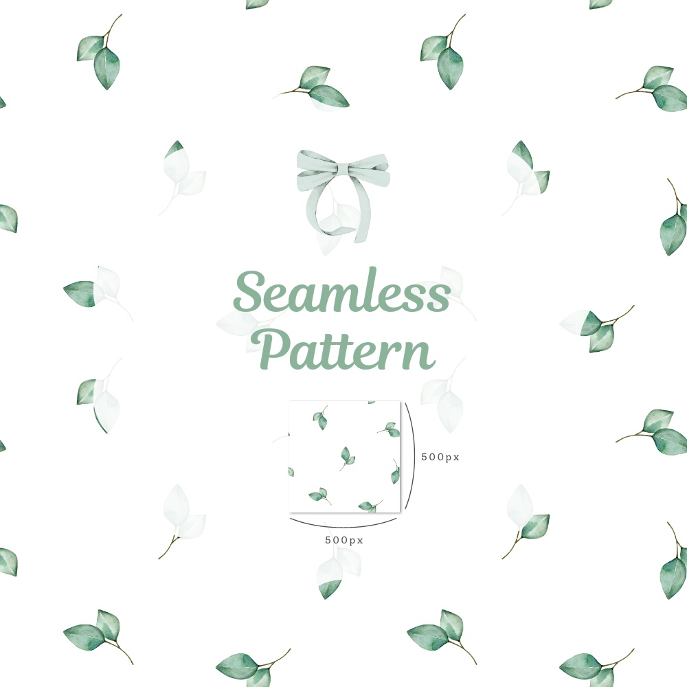 シームレスパターン素材 10枚【ボタニカル①】