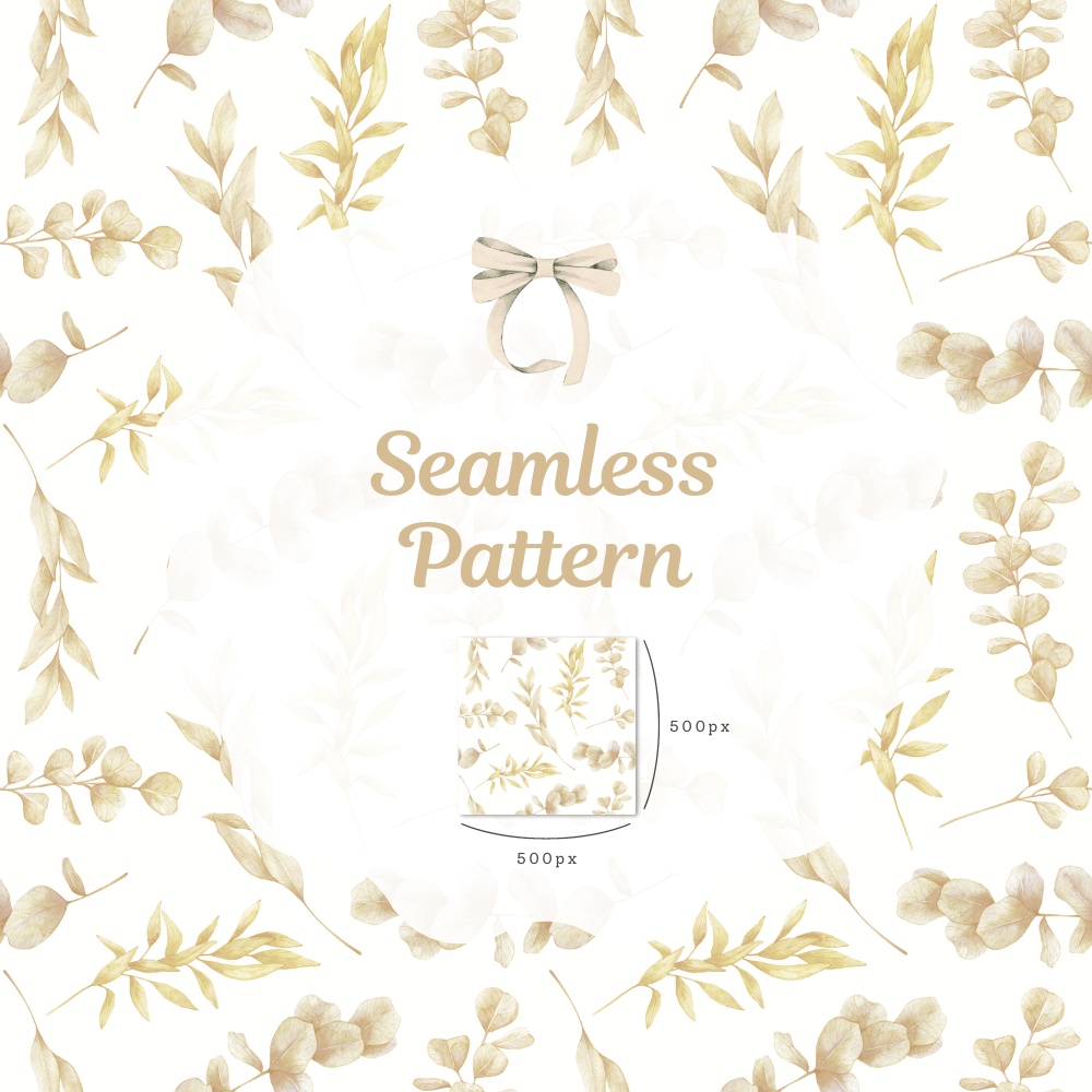 シームレスパターン素材 10枚【ボタニカル①】