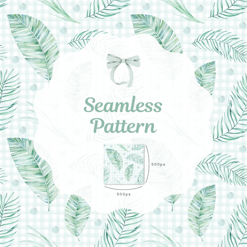 シームレスパターン素材 10枚【ボタニカル①】