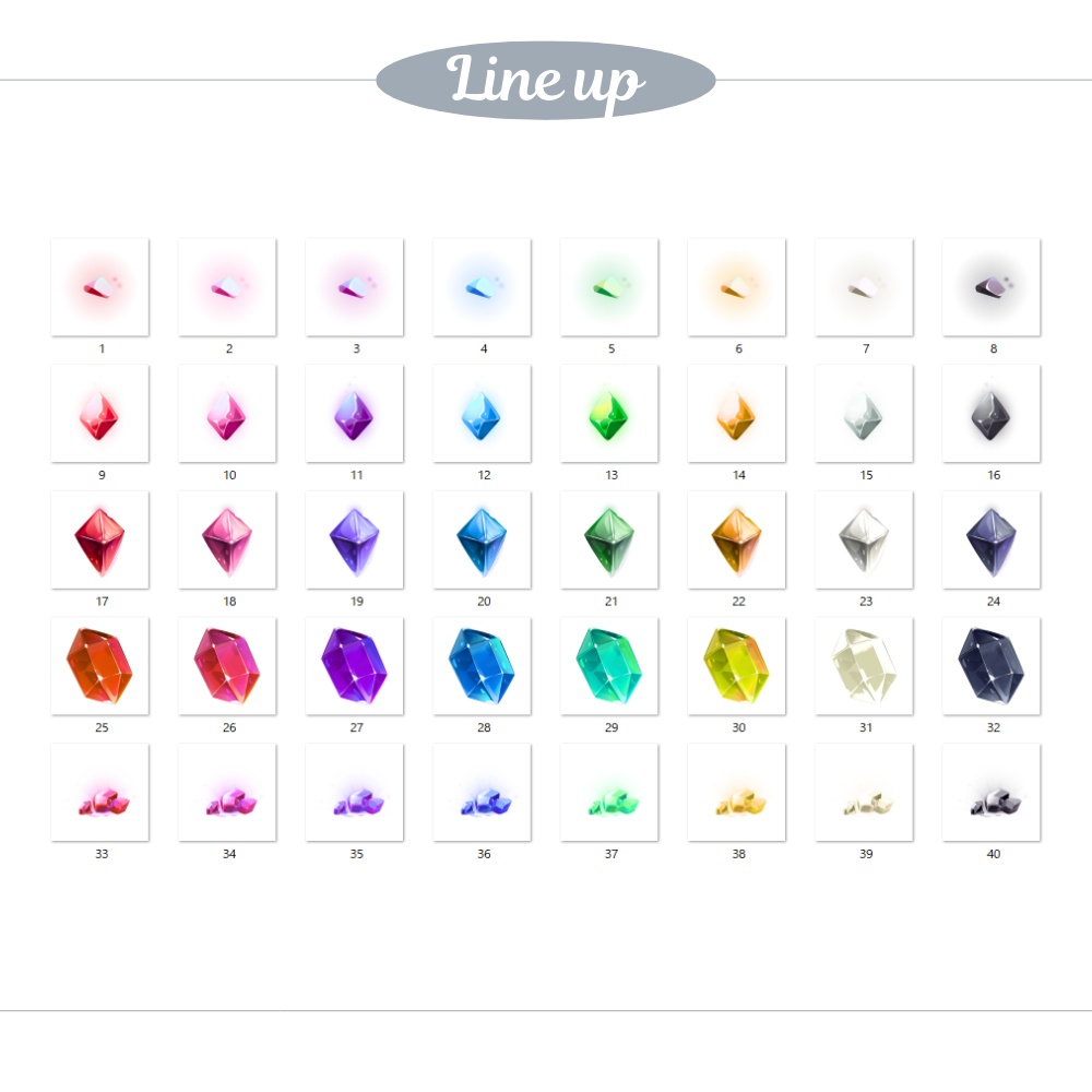 ゲームアイコン素材 80枚【宝石】