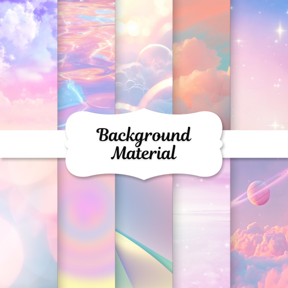 背景・テクスチャ素材 10枚【ゆめかわ①】