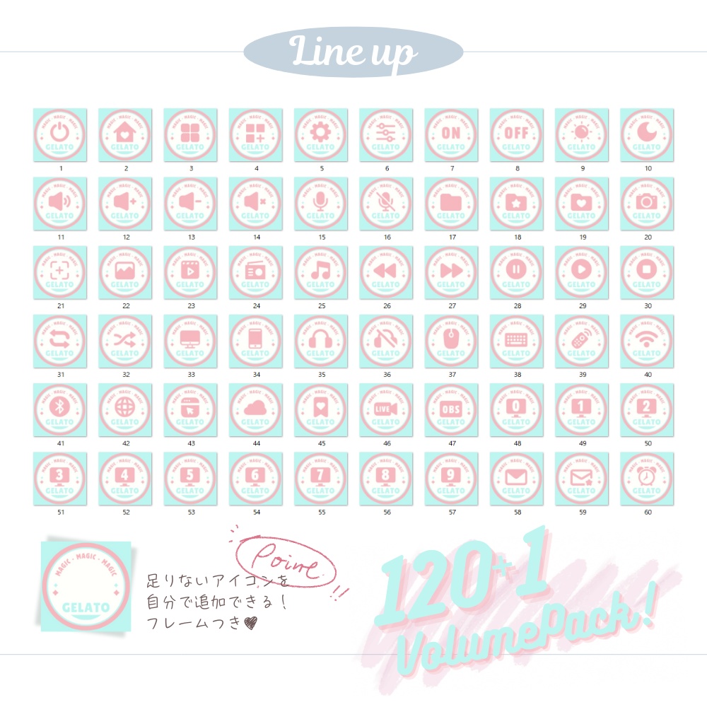 StreamDeck アイコンパック 121個【gelato】