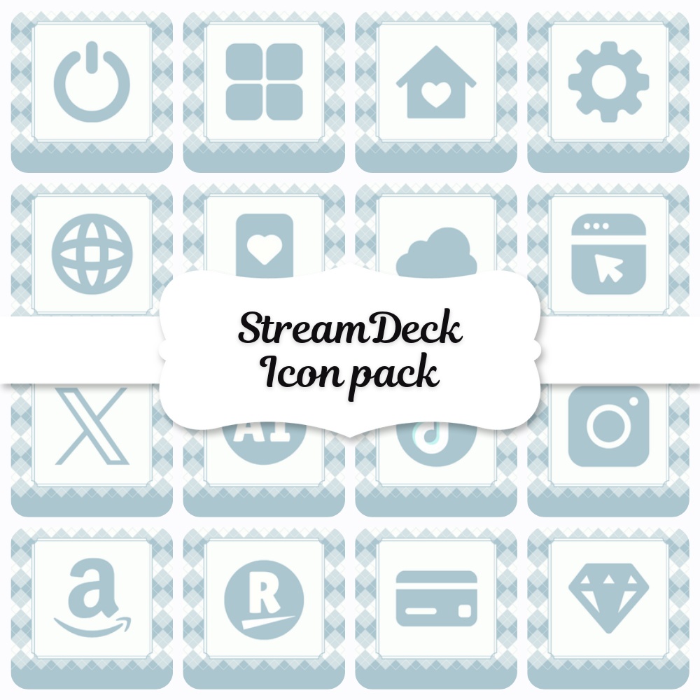 StreamDeck アイコンパック 121個【argyle】