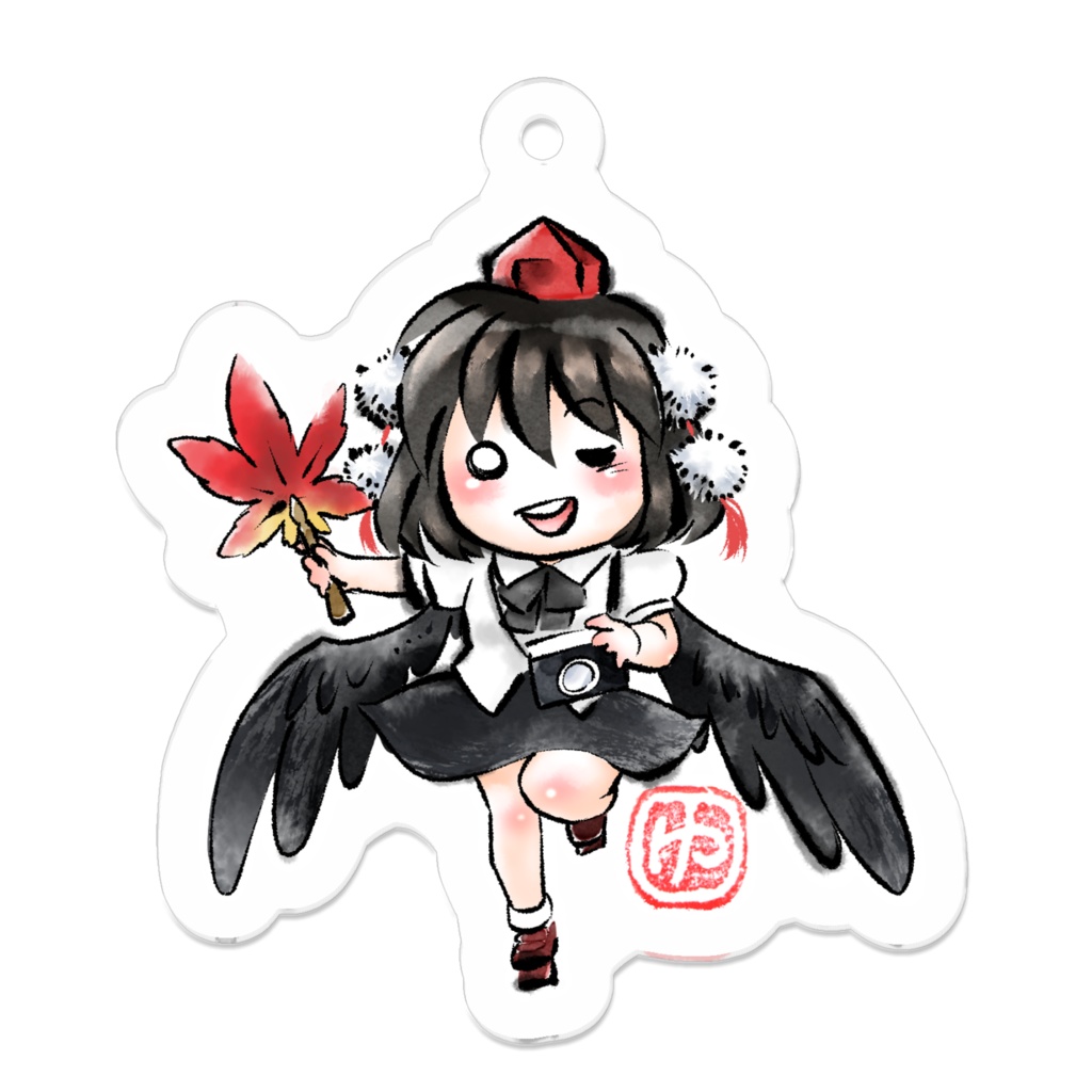てくてく射命丸文アクリルキーホルダー(小)