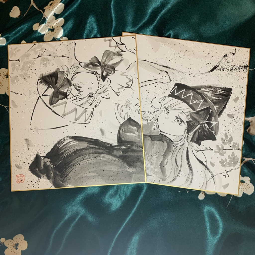 【手描き 2枚組色紙】(20250910)