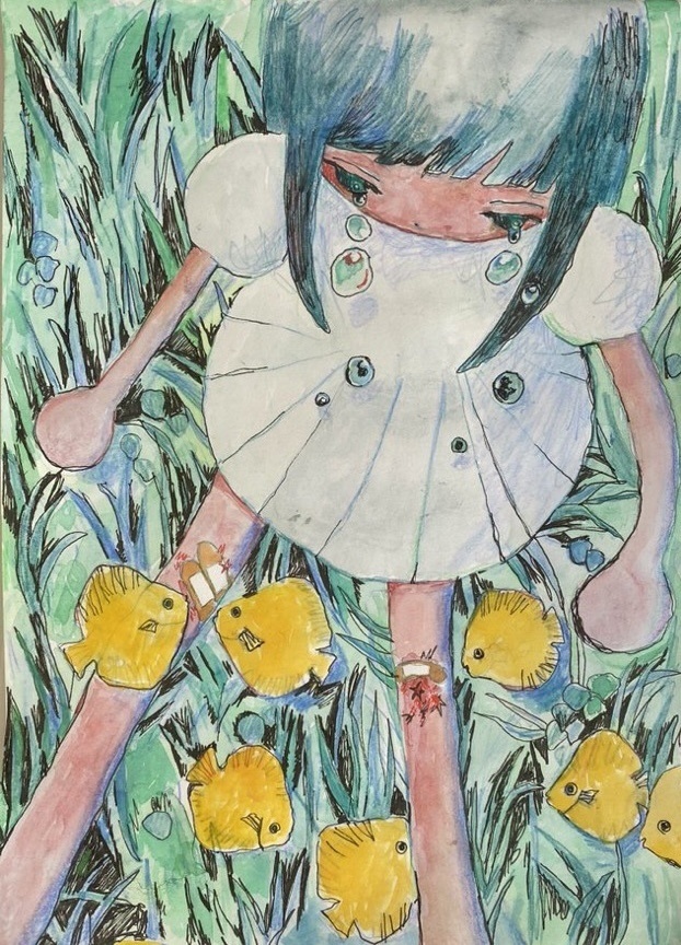 原画　「傷口にキス」