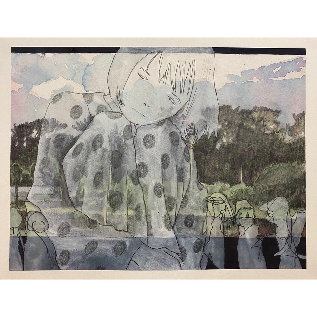 原画「ベッドの中」
