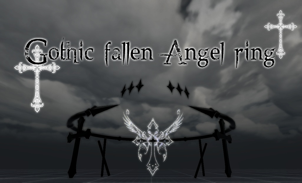 【FREE】Gothic fallen Angel ring