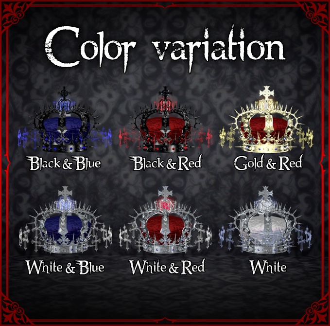 【3Dモデル】GothiCrown【VRChat想定】