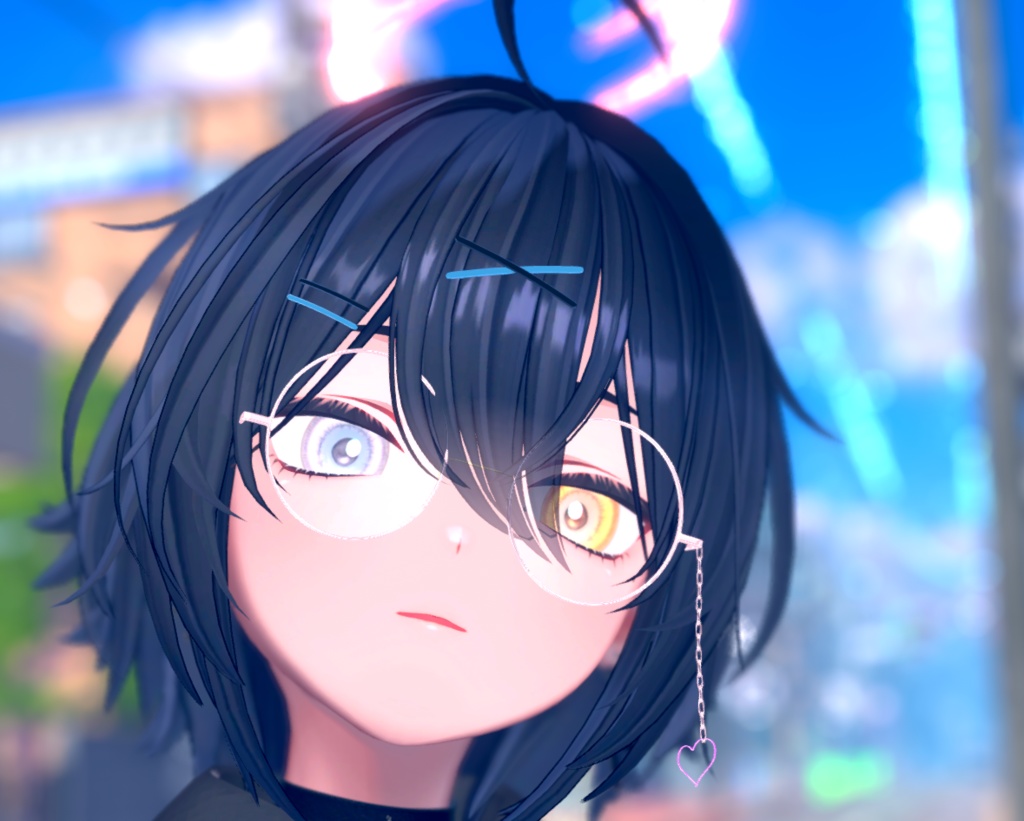 レンズ入り丸めがね