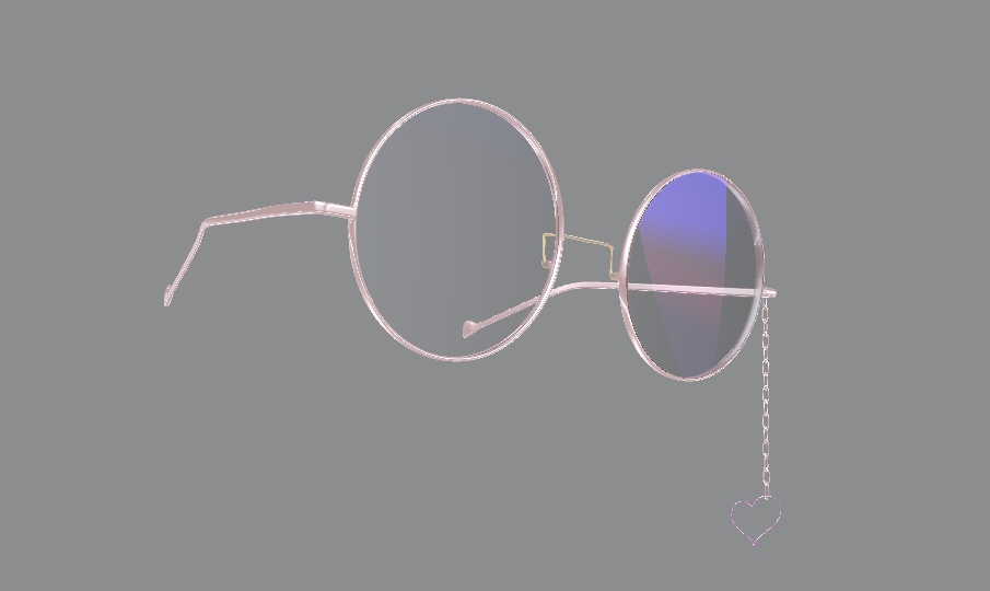 レンズ入り丸めがね