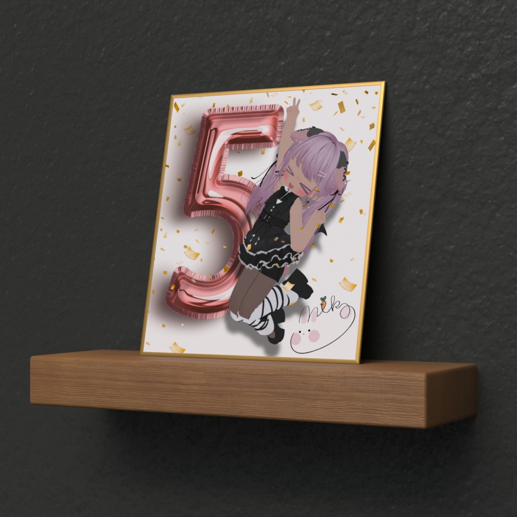 活動5周年記念色紙 サイン付き