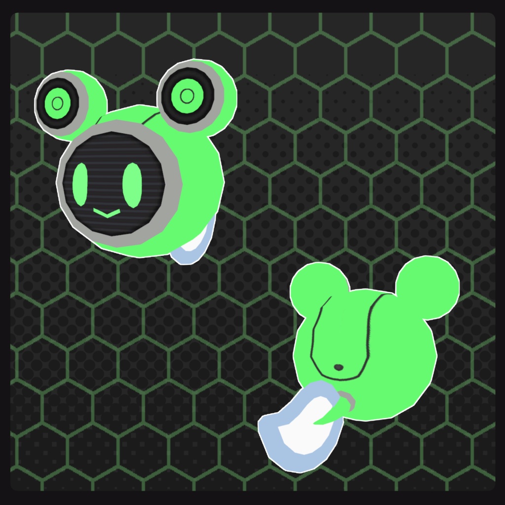 【無料】オリジナル3Dモデル「ケロット/ネコット」