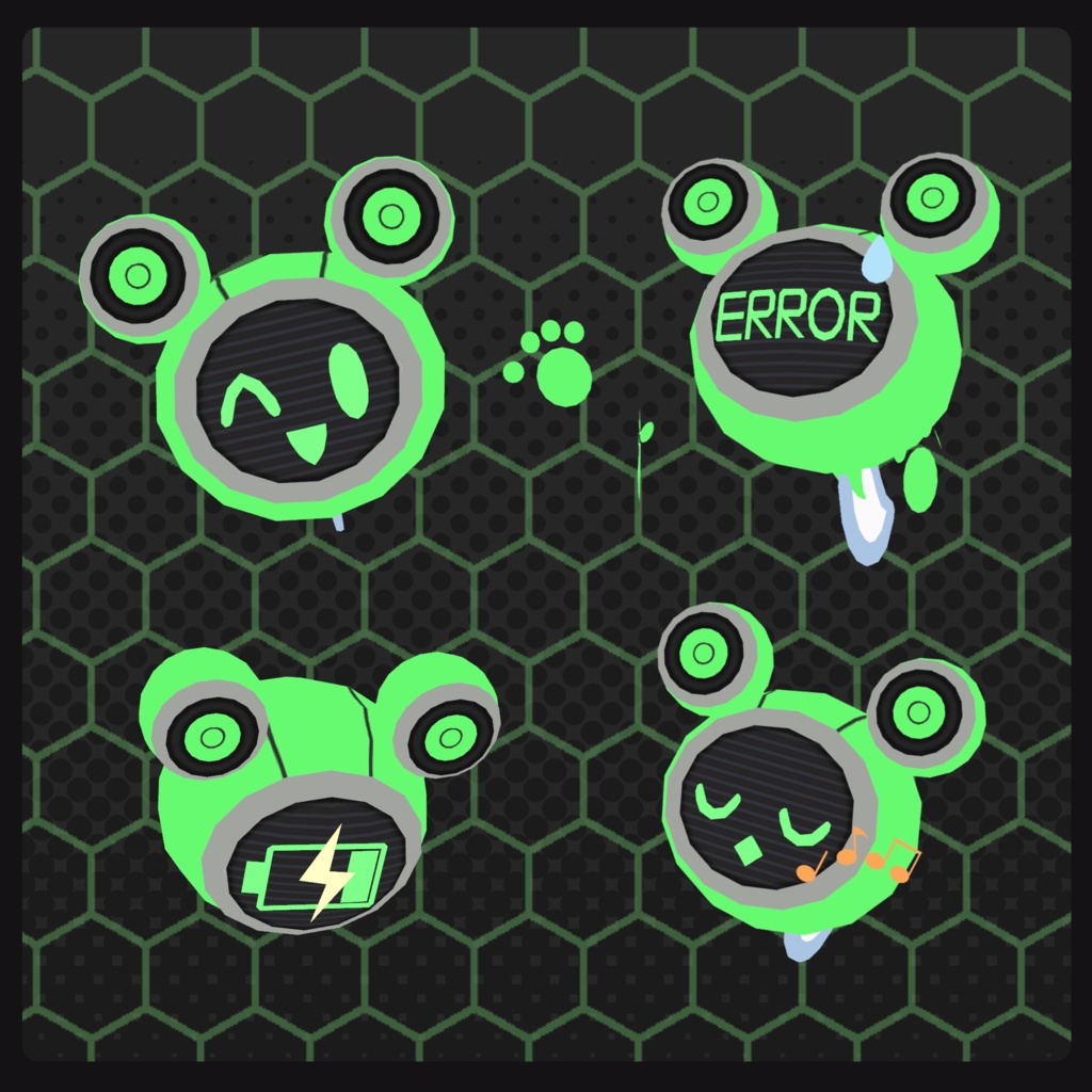 【無料】オリジナル3Dモデル「ケロット/ネコット」