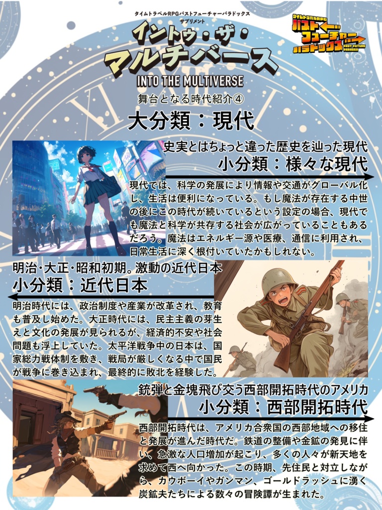 【PDF版】パストフューチャーパラドックス サプリメント イントゥ・ザ・マルチバース