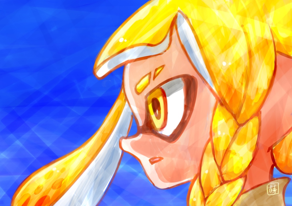 ポストカード「三つ編みガール」