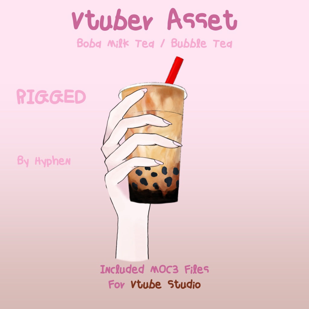 【VTuber Asset】 | Rigged Bubble Milk Tea