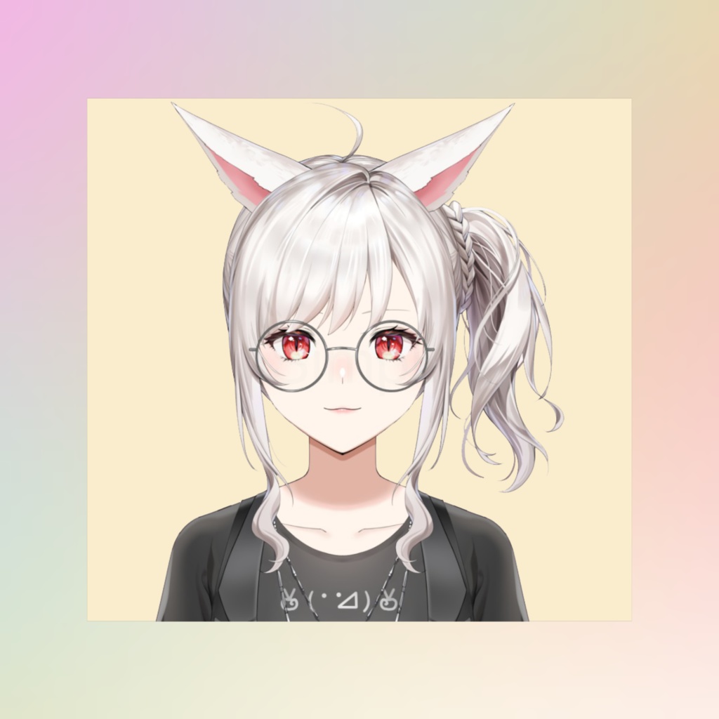 【Vtuber Glasses Asset】 | Wire Frame Glasses