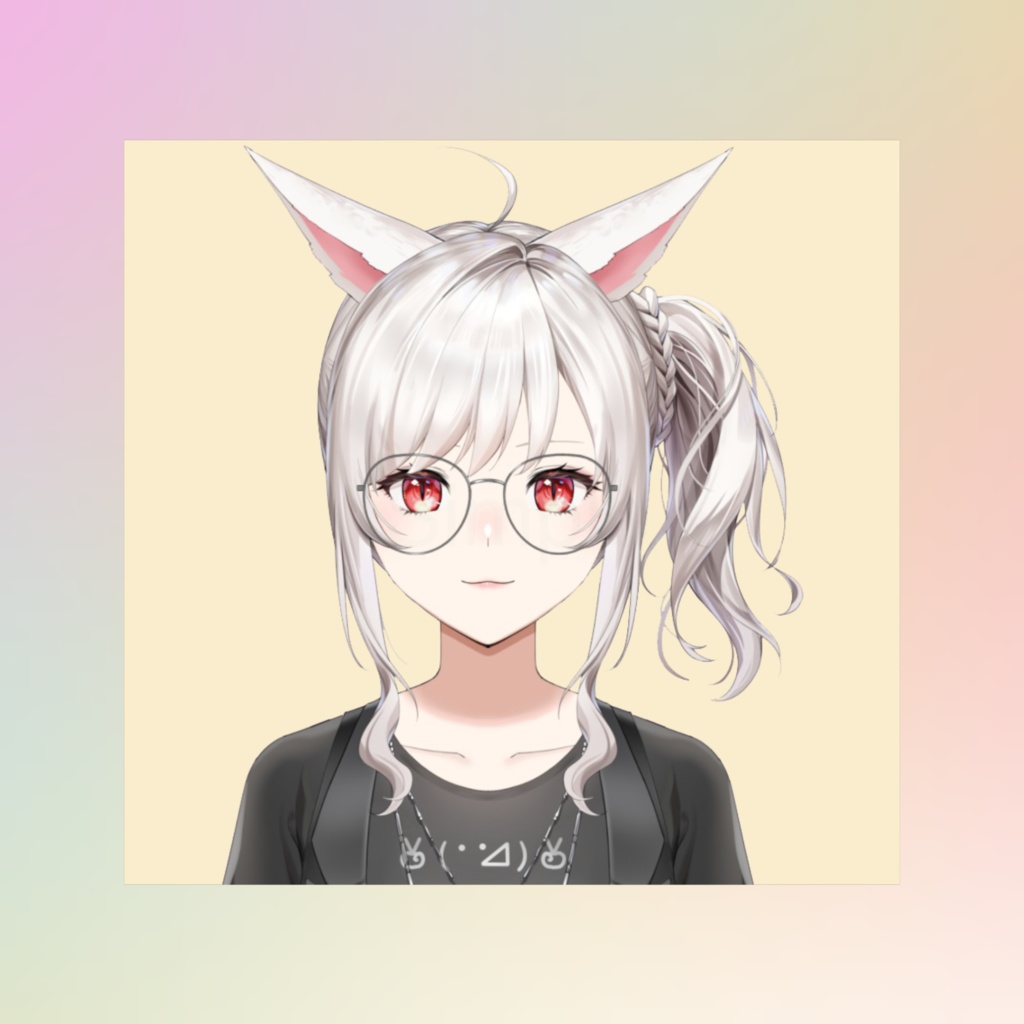 【Vtuber Glasses Asset】 | Wire Frame Glasses