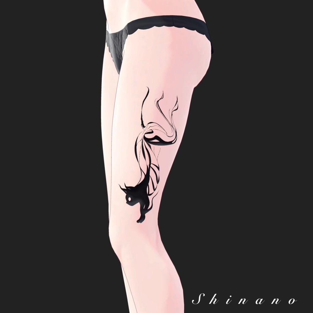 【Cat Tattoo】 猫のタトゥー 4Kテクスチャ 4K Texture