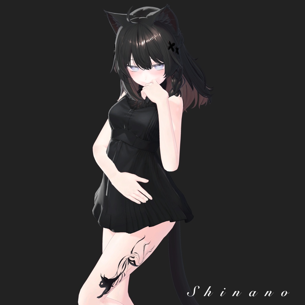 【Cat Tattoo】 猫のタトゥー 4Kテクスチャ 4K Texture