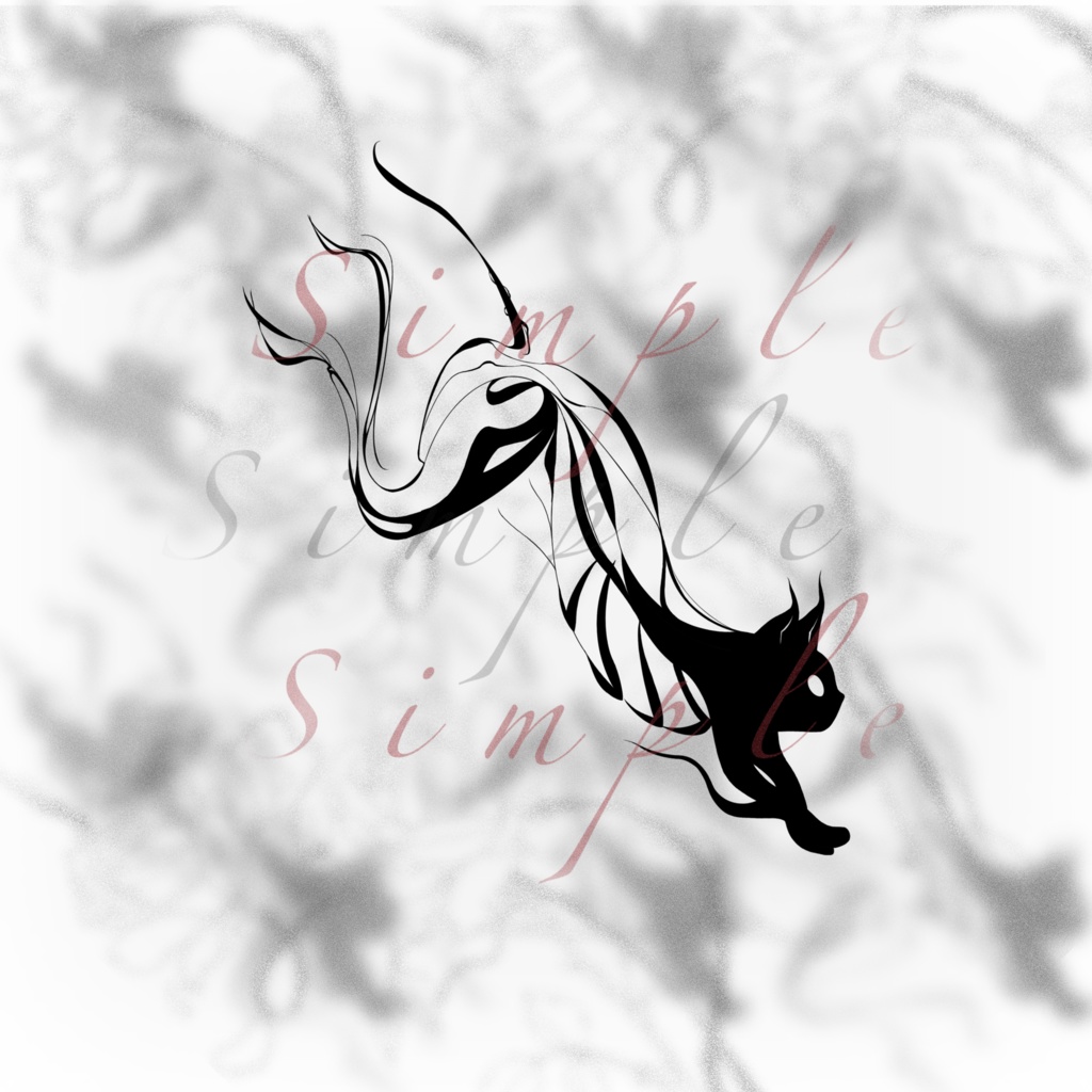 【Cat Tattoo】 猫のタトゥー 4Kテクスチャ 4K Texture