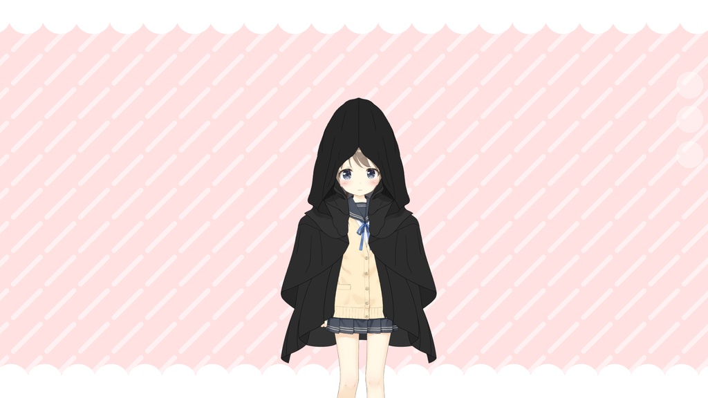 【Vtuber Halloween Asset】 | Black Veil