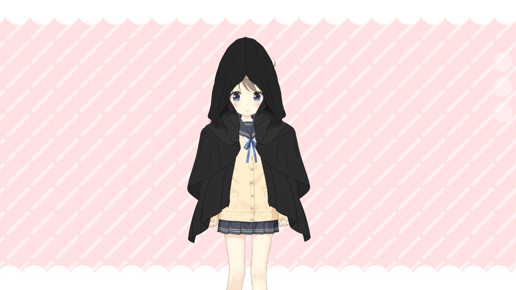 【Vtuber Halloween Asset】 | Black Veil