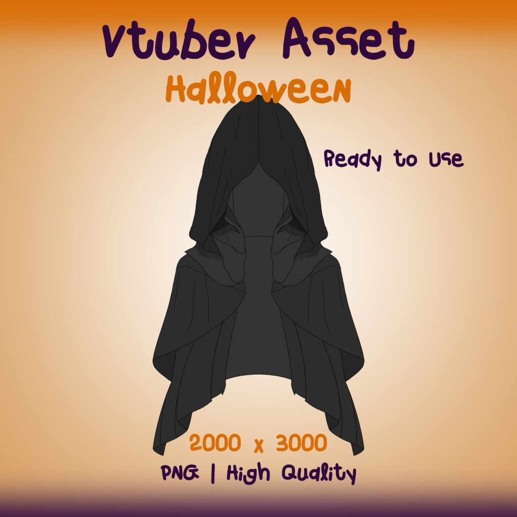 【Vtuber Halloween Asset】 |  Black Veil