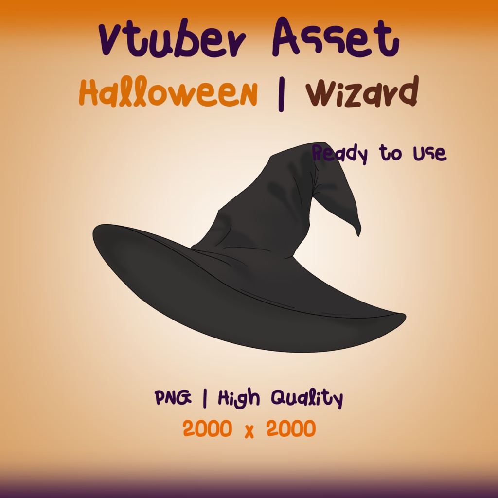 【Vtuber Halloween Asset】 |  Witch Hat 魔女の帽子