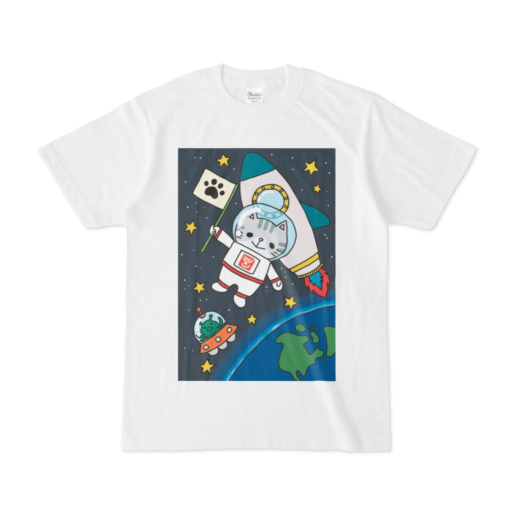 宇宙飛行士にゃんこTシャツ