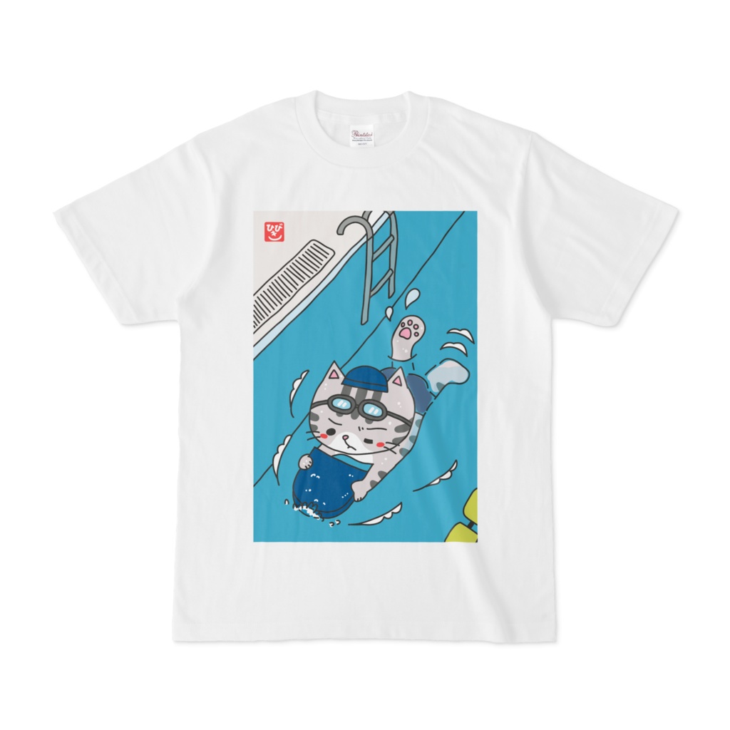 スイマーにゃんこTシャツ