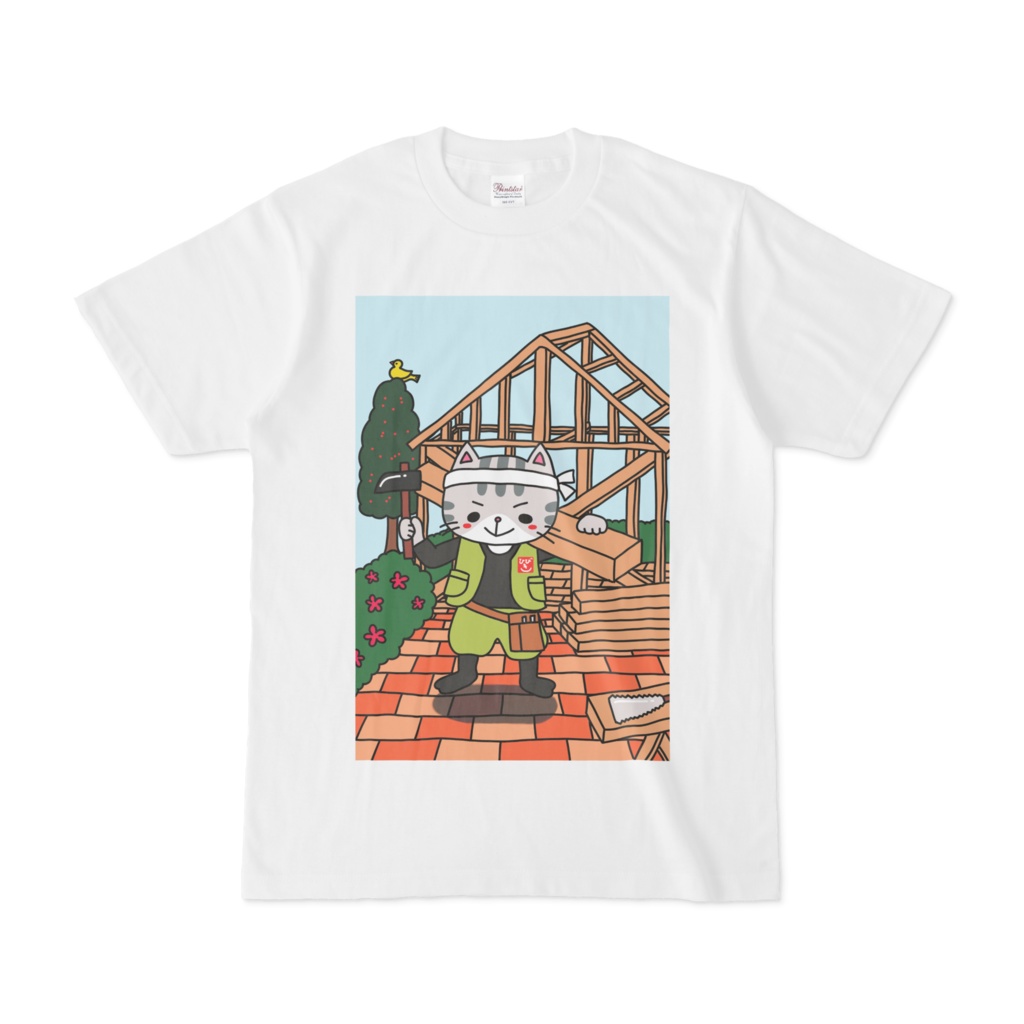大工にゃんこTシャツ