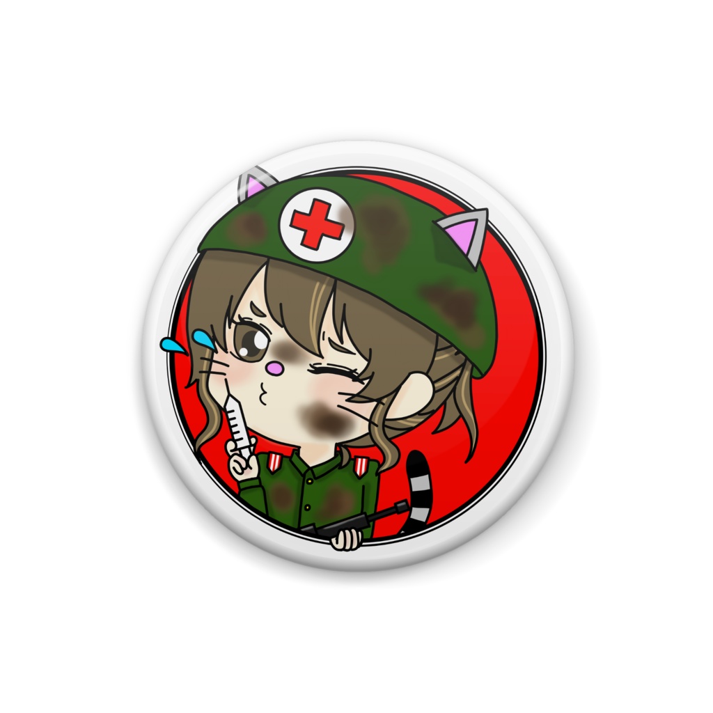 衛生兵缶バッジ